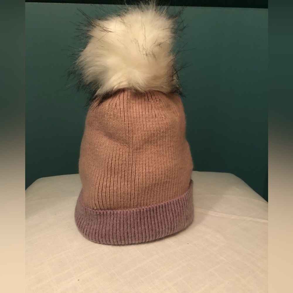 COPY - NWT Anthropologie light pink/purple Pom Pom hat